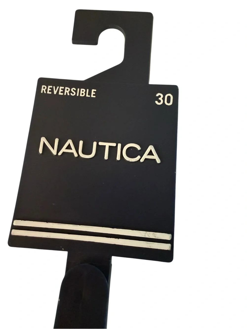 Nautica Reversible Leather Belt Brown and Black Silver Buckle Brand New Size 30